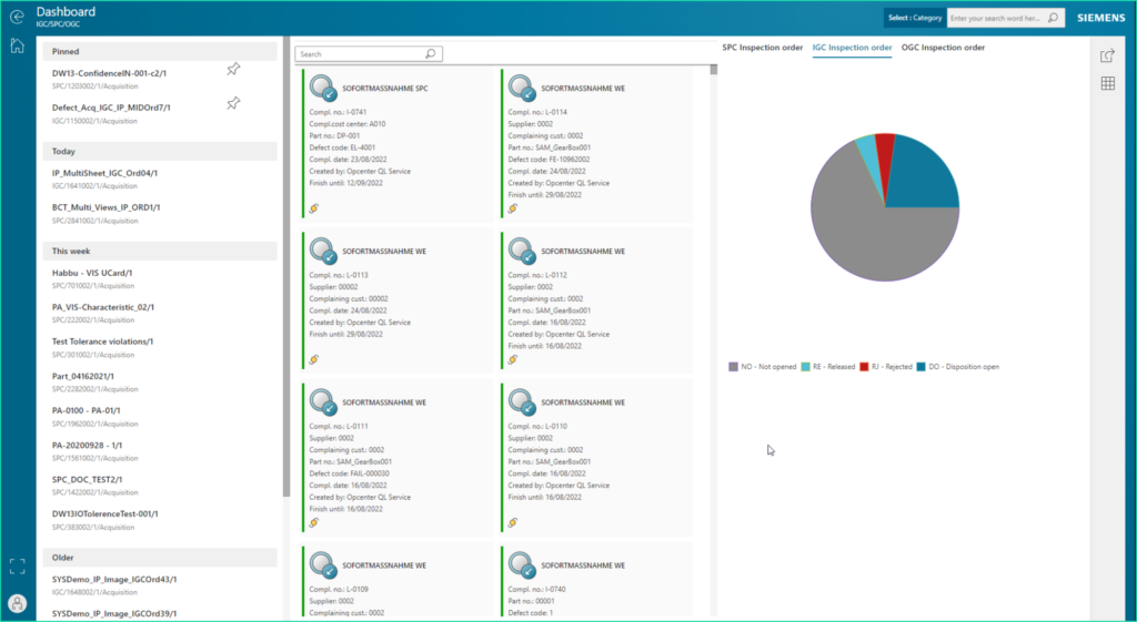 Opcenter Quality demo
